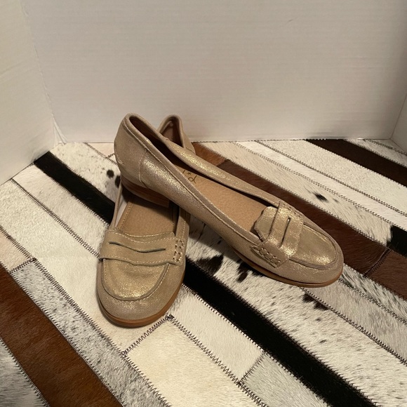 Splendid gold suede leather loafers - Picture 3 of 5